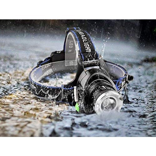 79055 Φακός Κεφαλής Επαναφορτιζόμενος LED CREE XML2-T6 Chip 10 Watt 800lm με 2 x 18650 Μπαταρίες 5200mAh - Ψυχρό Λευκό 6000K - Μ8.5 x Π6.5 x Υ7cm