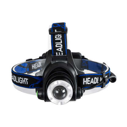 79055 Φακός Κεφαλής Επαναφορτιζόμενος LED CREE XML2-T6 Chip 10 Watt 800lm με 2 x 18650 Μπαταρίες 5200mAh - Ψυχρό Λευκό 6000K - Μ8.5 x Π6.5 x Υ7cm