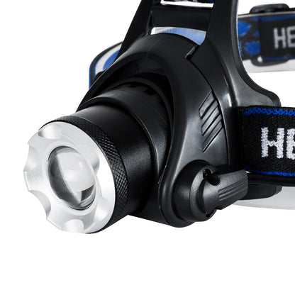 79055 Φακός Κεφαλής Επαναφορτιζόμενος LED CREE XML2-T6 Chip 10 Watt 800lm με 2 x 18650 Μπαταρίες 5200mAh - Ψυχρό Λευκό 6000K - Μ8.5 x Π6.5 x Υ7cm