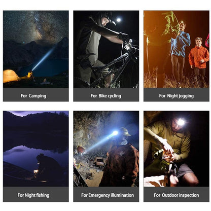 79059 Φακός Κεφαλής Επαναφορτιζόμενος LED CREE XML2-T6 Chip 30 Watt 2000lm με 2 x 18650 Μπαταρίες 5200mAh Ψυχρό Λευκό 6000K - Μ9 x Π7.5 x Υ9cm