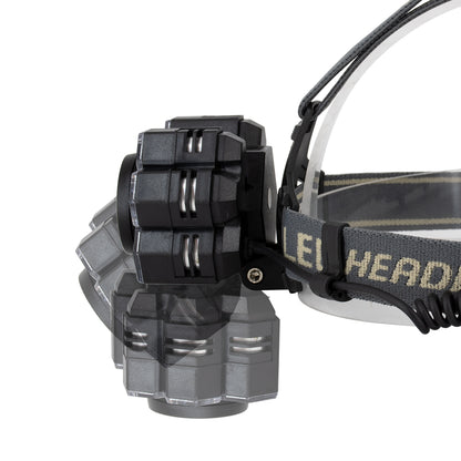 79061 Φακός Κεφαλής Επαναφορτιζόμενος Zoom LED CREE XML2-T6 Chip 90 Watt 9000lm με 2 x 18650 Μπαταρίες 13600mAh Ψυχρό Λευκό 6000K