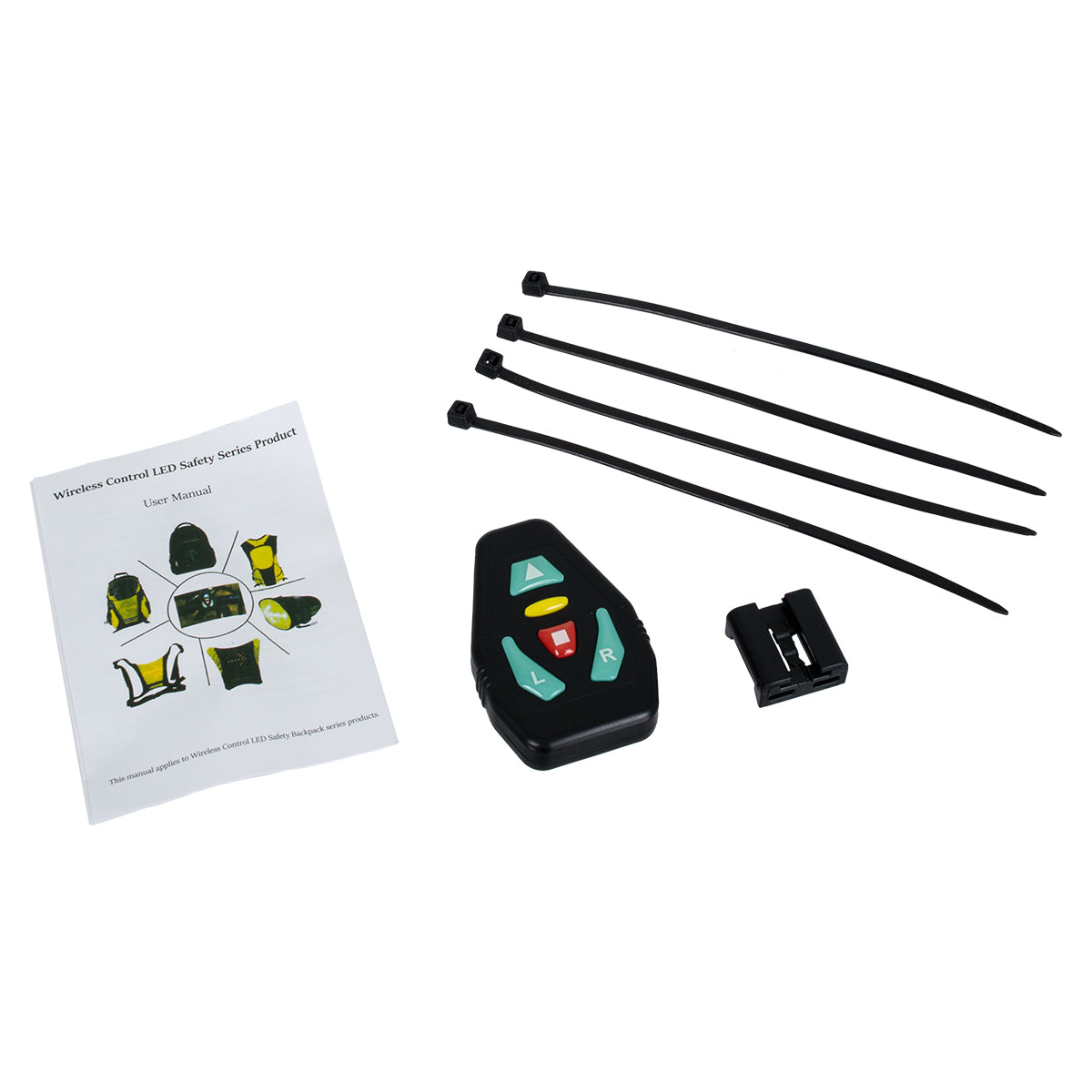 79069 Γιλέκο Ασφαλείας Φωσφοριζέ Αντανακλαστικό για Ποδηλάτες & Runners με Φωτεινή Σήμανση LED - Ενσωματωμένη Μπαταρία 650mAh DC 5V Επαναφορτιζόμενο με Καλώδιο Τροφοδοσίας USB & Ασύρματο Χειριστήριο - Λαχανί Φωσφοριζέ & Μαύρο Αδιάβροχο IP65