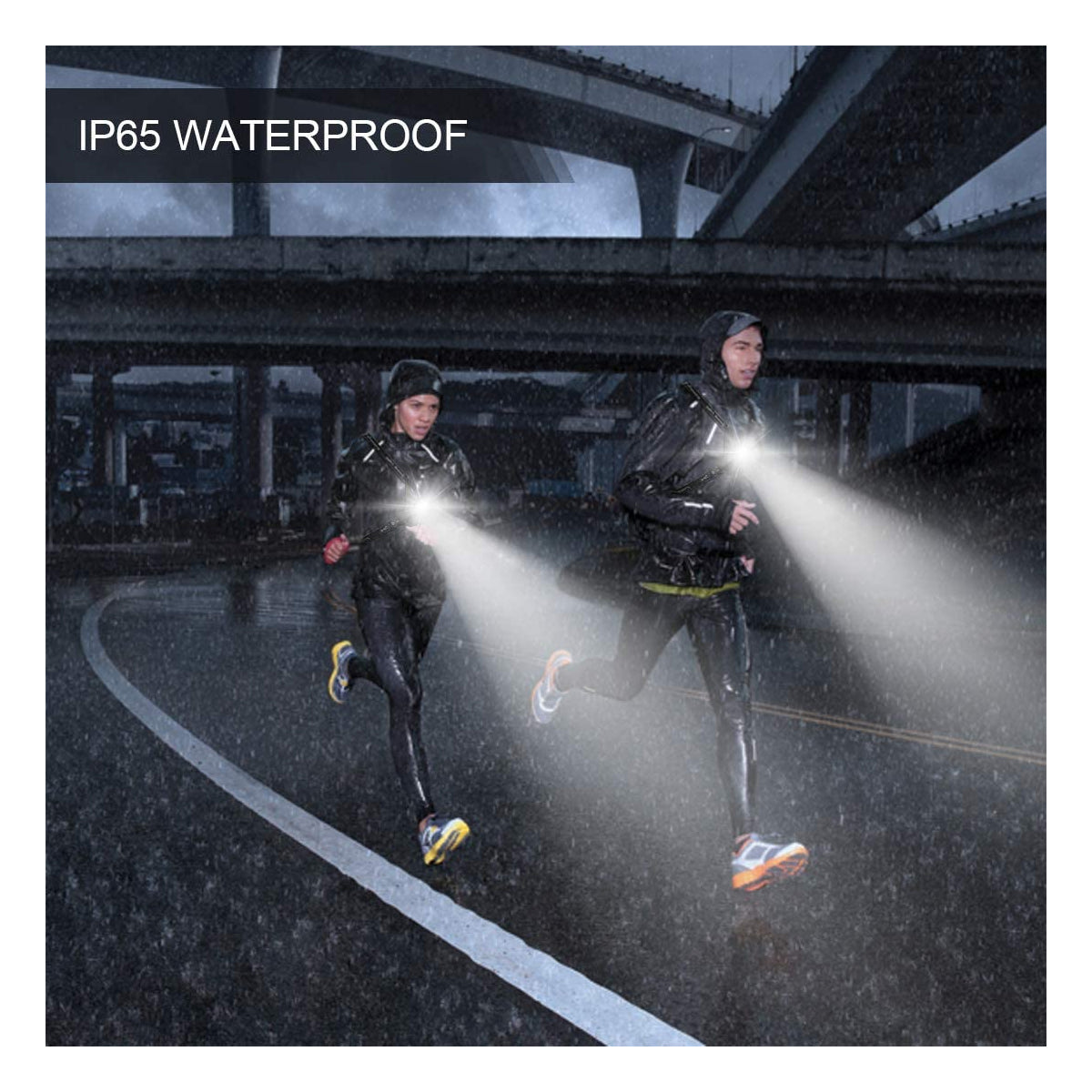 79072 Φορητός Φακός Ασφαλείας Στήθους & Πλάτης για Ποδηλάτες & Runners με Φωτεινή Σήμανση LED XRE Q5 5W 600lm 200° - Ενσωματωμένη Μπαταρία 2000mAh DC 5V Επαναφορτιζόμενος με Καλώδιο Τροφοδοσίας USB 2.0 3 Modes Αδιάβροχος IP66 Ψυχρό Λευκό 6000K