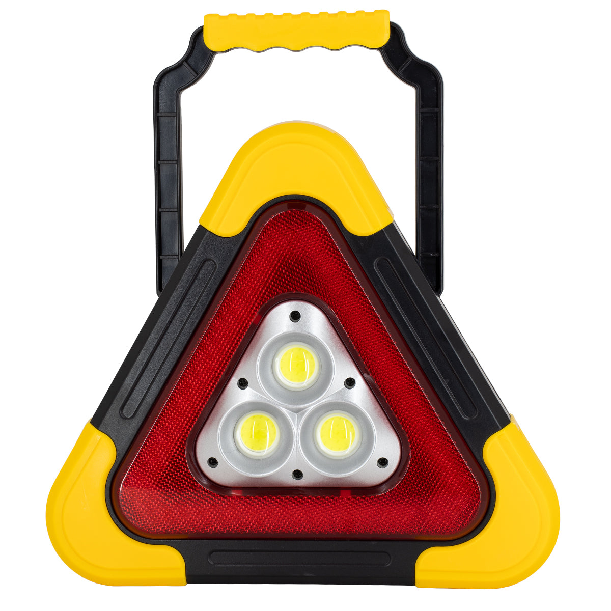 79081 Φορητό Επαναφορτιζόμενο Τρίγωνο Ασφαλείας - Προβολέας Εργασίας LED COB 35W 3500lm με Ενσωματωμένη Μπαταρία 2000mAh & Φωτοβολταϊκό Πάνελ - 5 Light Modes & Power Bank με Καλώδιο Φόρτισης USB Αδιάβροχο IP54 Ψυχρό Λευκό 6000K