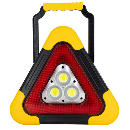 79081 Φορητό Επαναφορτιζόμενο Τρίγωνο Ασφαλείας - Προβολέας Εργασίας LED COB 35W 3500lm με Ενσωματωμένη Μπαταρία 2000mAh & Φωτοβολταϊκό Πάνελ - 5 Light Modes & Power Bank με Καλώδιο Φόρτισης USB Αδιάβροχο IP54 Ψυχρό Λευκό 6000K