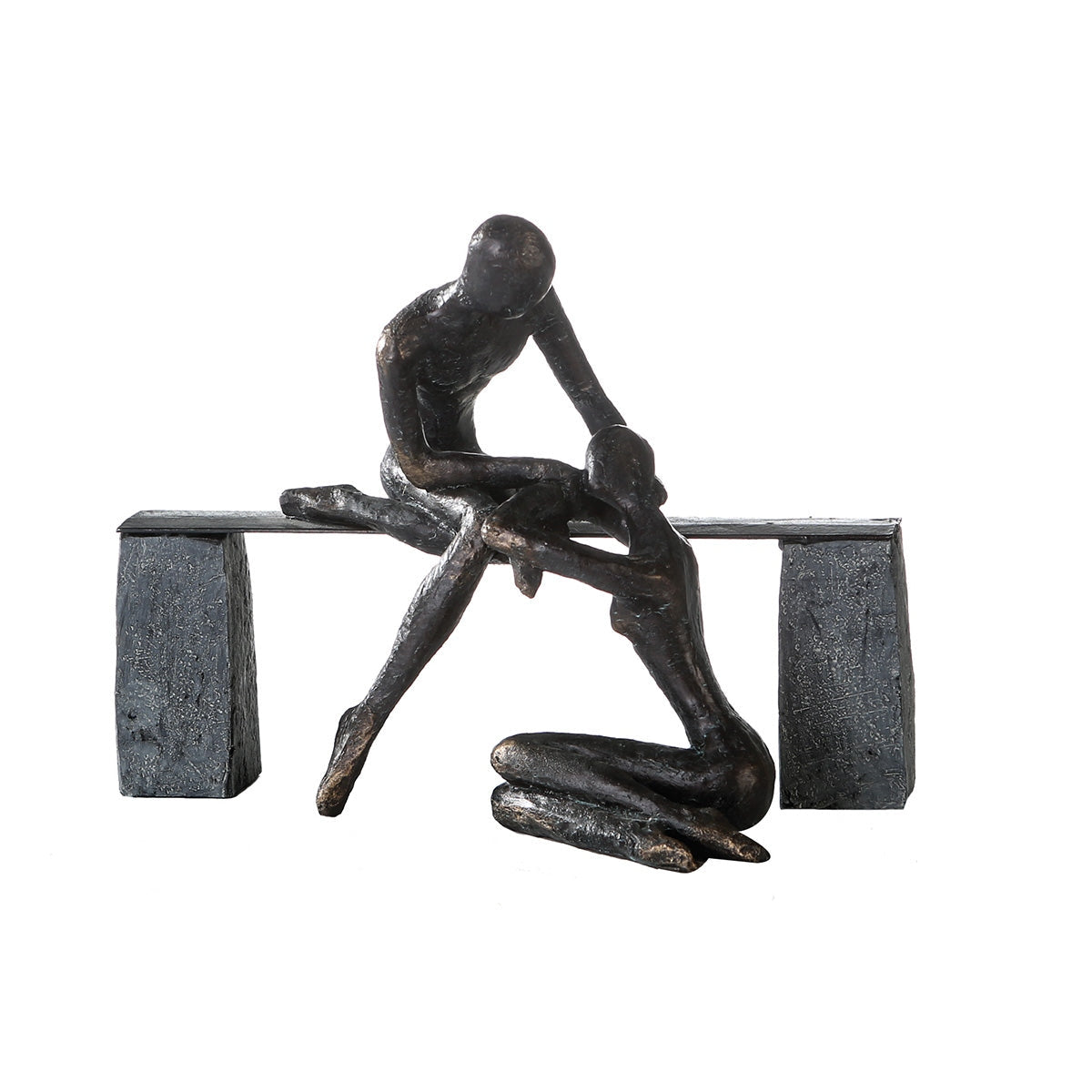 Γλυπτό Pair "Freundschaft" Couple Motif Πολυρεζίνη Μπρούντζινο 28x15x21.5