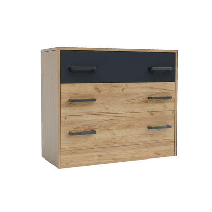 Συρταριέρα Viva Χρυσό Δρυς-Γραφίτη 90x39x75