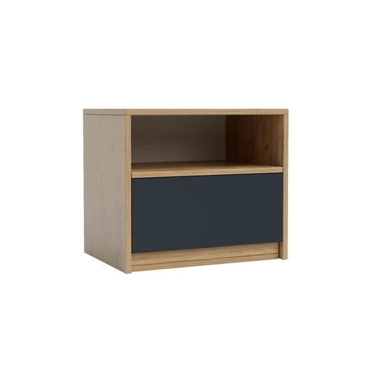 Κομοδίνο Viva Χρυσό Δρυς-Γραφίτη 50x36x41