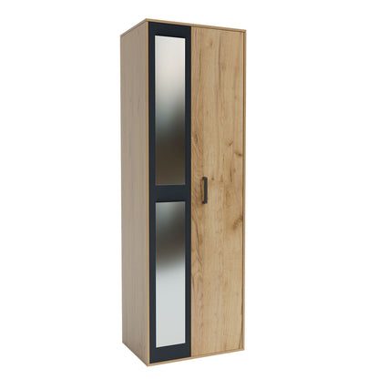 Ντουλάπα Viva Χρυσό Δρυς-Γραφίτης 70x50x209