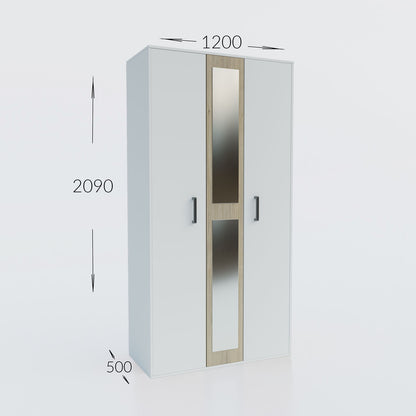 Ντουλάπα Viva Λευκό-Σονόμα 120x50x209