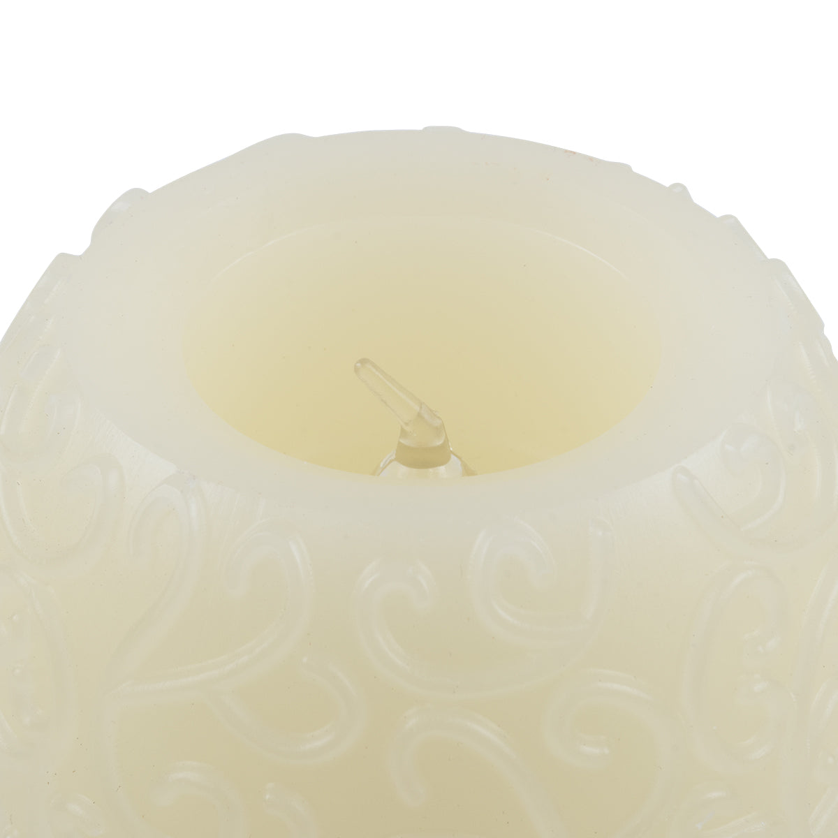 CANDLE 79537 Διακοσμητικό Realistic Κερί με LED Εφέ Κινούμενης Φλόγας - Μπαταρίας 3 x LR1130 Θερμό Λευκό 2700K Μπεζ D6 x H5cm