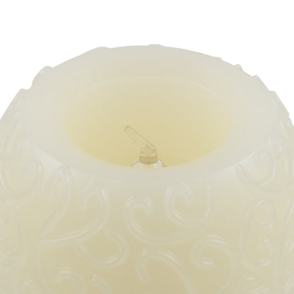 CANDLE 79537 Διακοσμητικό Realistic Κερί με LED Εφέ Κινούμενης Φλόγας - Μπαταρίας 3 x LR1130 Θερμό Λευκό 2700K Μπεζ D6 x H5cm