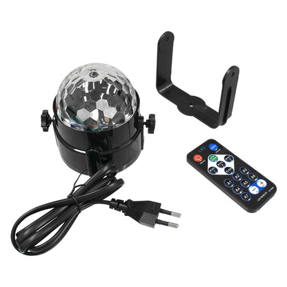 79601-1 LED Party Disco Μπάλα με Περιστρεφόμενα Φωτορυθμικά Εφέ Πολύχρωμη RGB 15W με Sound Control Activated Εφέ και με Ασύρματο Χειριστήριο AC 230V IP20 Μ11 x Π8.6 x Υ13cm