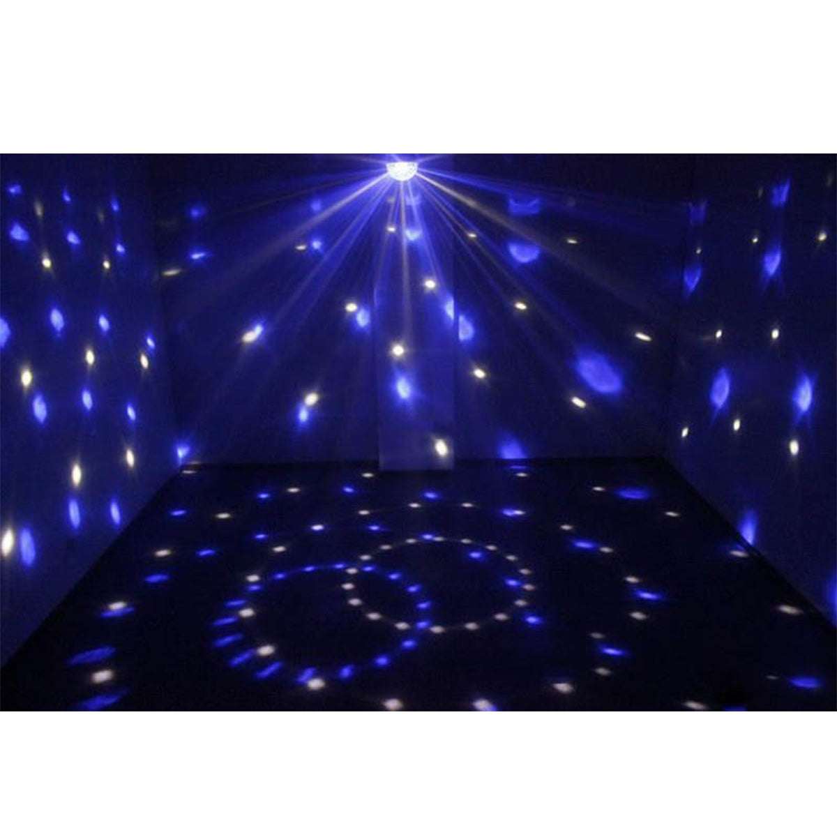 79601-1 LED Party Disco Μπάλα με Περιστρεφόμενα Φωτορυθμικά Εφέ Πολύχρωμη RGB 15W με Sound Control Activated Εφέ και με Ασύρματο Χειριστήριο AC 230V IP20 Μ11 x Π8.6 x Υ13cm