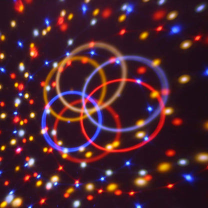 79602 LED Party Disco Μπάλα με Περιστρεφόμενα Φωτορυθμικά Εφέ Πολύχρωμη RGB DMX512 20W με Sound Control Activated Εφέ και με Ασύρματο Χειριστήριο AC 230V IP20 Φ17 x Υ15cm