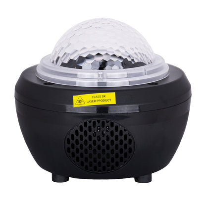 79603 Μαύρο Επιτραπέζιο Διακοσμητικό Φωτιστικό Ειδικών Εφέ NIGHT SKY GALAXY 3D LED 10W DC 5V 2200mAh Επαναφορτιζόμενο με Bluetooth Speaker - Sound Activated - Καλώδιο Τροφοδοσίας USB και Ασύρματο Χειριστήριο RF 2.4Ghz Πολύχρωμo RGB Dimmable