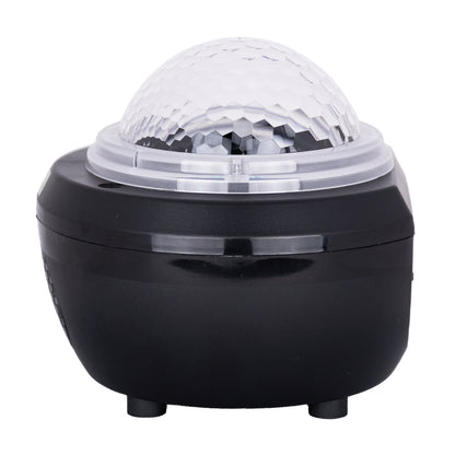 79603 Μαύρο Επιτραπέζιο Διακοσμητικό Φωτιστικό Ειδικών Εφέ NIGHT SKY GALAXY 3D LED 10W DC 5V 2200mAh Επαναφορτιζόμενο με Bluetooth Speaker - Sound Activated - Καλώδιο Τροφοδοσίας USB και Ασύρματο Χειριστήριο RF 2.4Ghz Πολύχρωμo RGB Dimmable