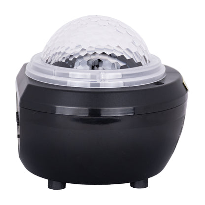 79603 Μαύρο Επιτραπέζιο Διακοσμητικό Φωτιστικό Ειδικών Εφέ NIGHT SKY GALAXY 3D LED 10W DC 5V 2200mAh Επαναφορτιζόμενο με Bluetooth Speaker - Sound Activated - Καλώδιο Τροφοδοσίας USB και Ασύρματο Χειριστήριο RF 2.4Ghz Πολύχρωμo RGB Dimmable