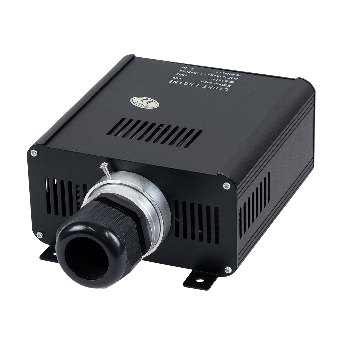 79612 Μηχανή Οπτικής Ίνας Μονής Κεφαλής - Fiber Optic Light Machine Single Head LED 45W AC 220-240V με Ασύρματο Χειριστήριο RF 2.4Ghz Μ14 x Π26 x Υ8.5cm RGBW