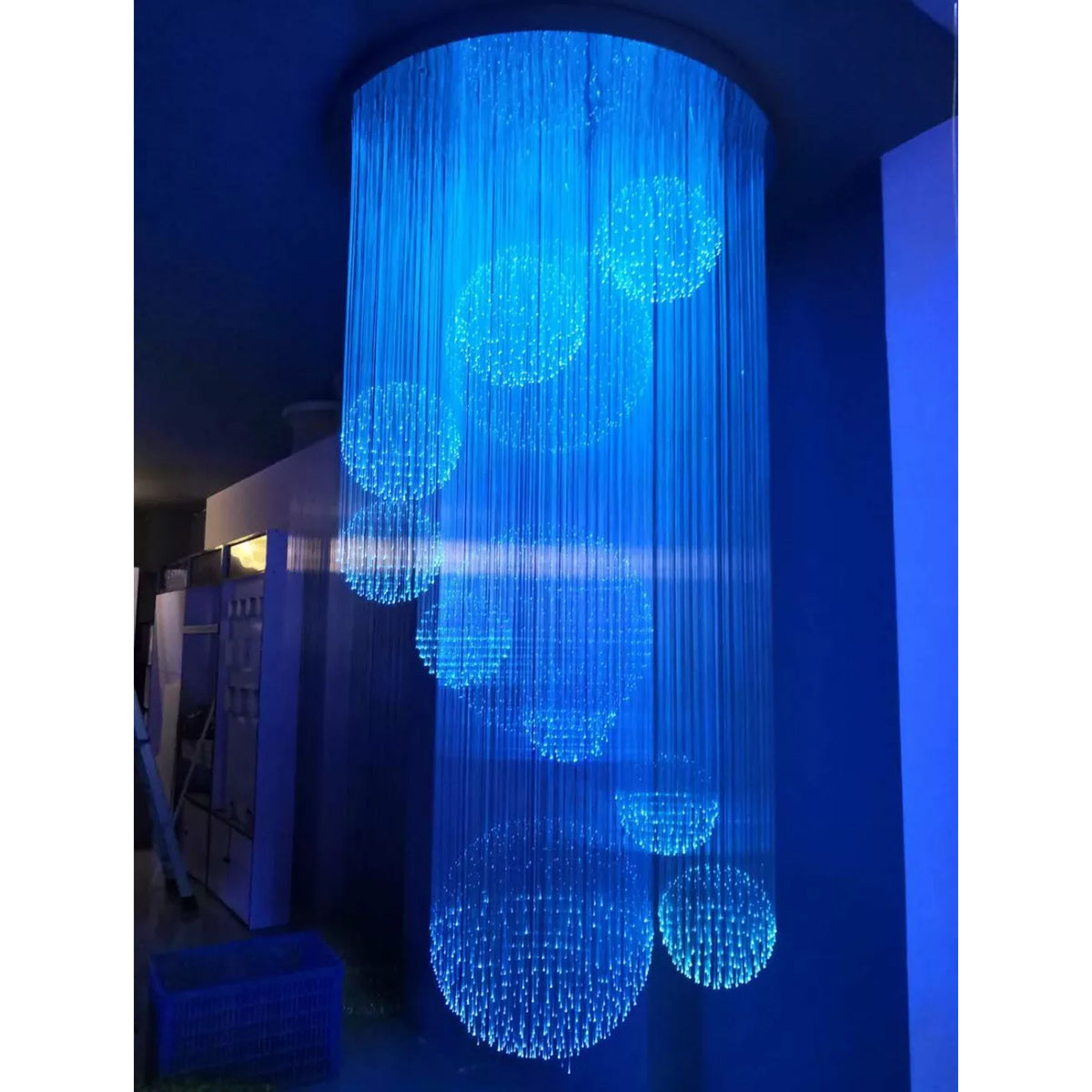 79612 Μηχανή Οπτικής Ίνας Μονής Κεφαλής - Fiber Optic Light Machine Single Head LED 45W AC 220-240V με Ασύρματο Χειριστήριο RF 2.4Ghz Μ14 x Π26 x Υ8.5cm RGBW