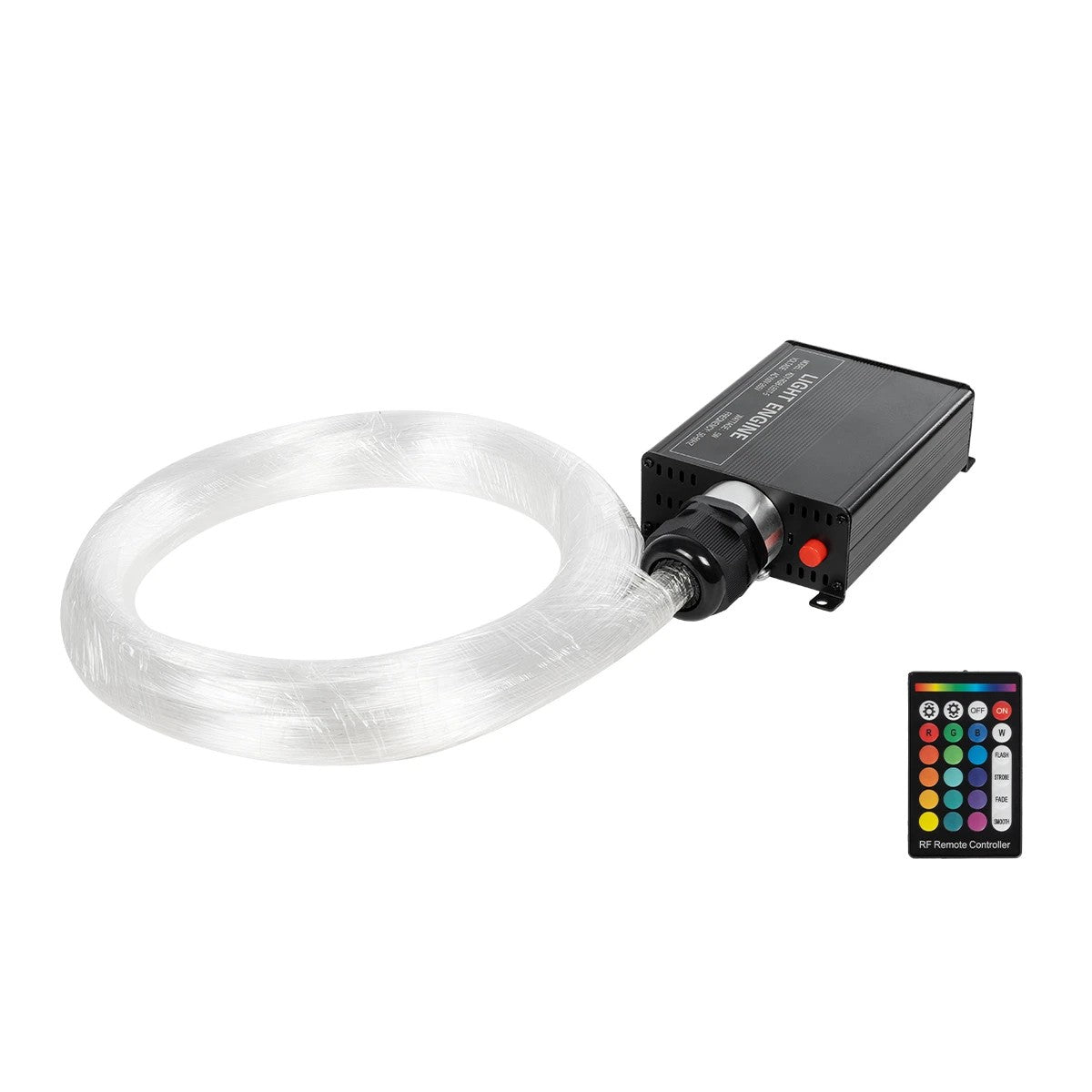 LUMOFIBRA 79613 Κιτ Συστήματος Οπτικής Ίνας με 150τεμ Φ1mm x Μ200cm & RF Ασύρματο Χειριστήριο LED 5W 200lm 1° AC 220-240V IP20 Πολύχρωμο RGB - Μ11.5 x Π9 x Υ4