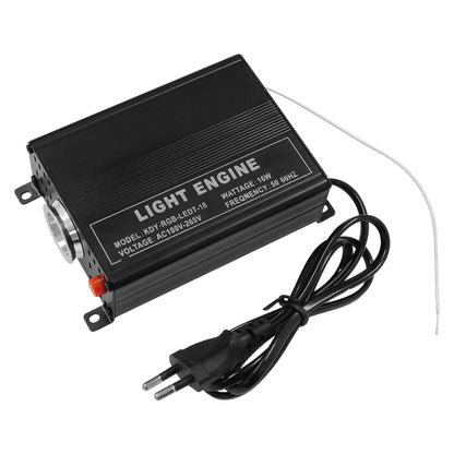 79614 Κιτ Οπτικής Ίνας Optical Fiber LED 16W AC 230V με 280 Τεμ Οπτικής Ίνας Πάχους 1mm x Μήκους 2M και Ασύρματο Χειριστήριο RGBW