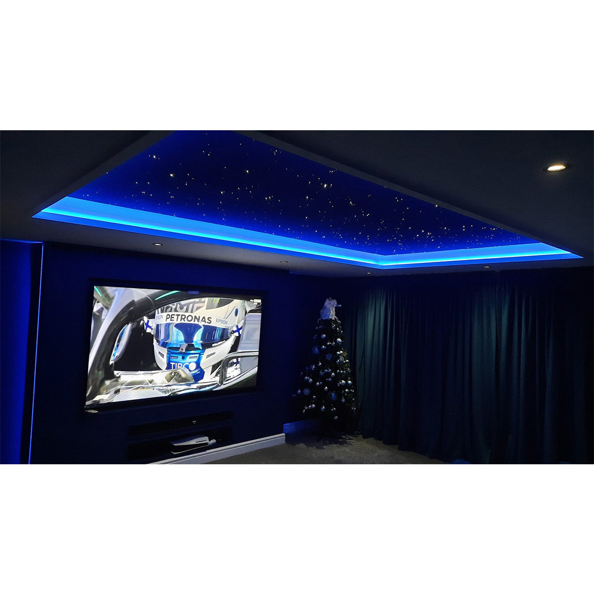 79614 Κιτ Οπτικής Ίνας Optical Fiber LED 16W AC 230V με 280 Τεμ Οπτικής Ίνας Πάχους 1mm x Μήκους 2M και Ασύρματο Χειριστήριο RGBW
