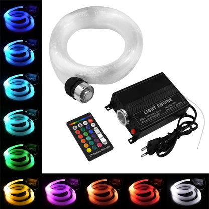 79614 Κιτ Οπτικής Ίνας Optical Fiber LED 16W AC 230V με 280 Τεμ Οπτικής Ίνας Πάχους 1mm x Μήκους 2M και Ασύρματο Χειριστήριο RGBW
