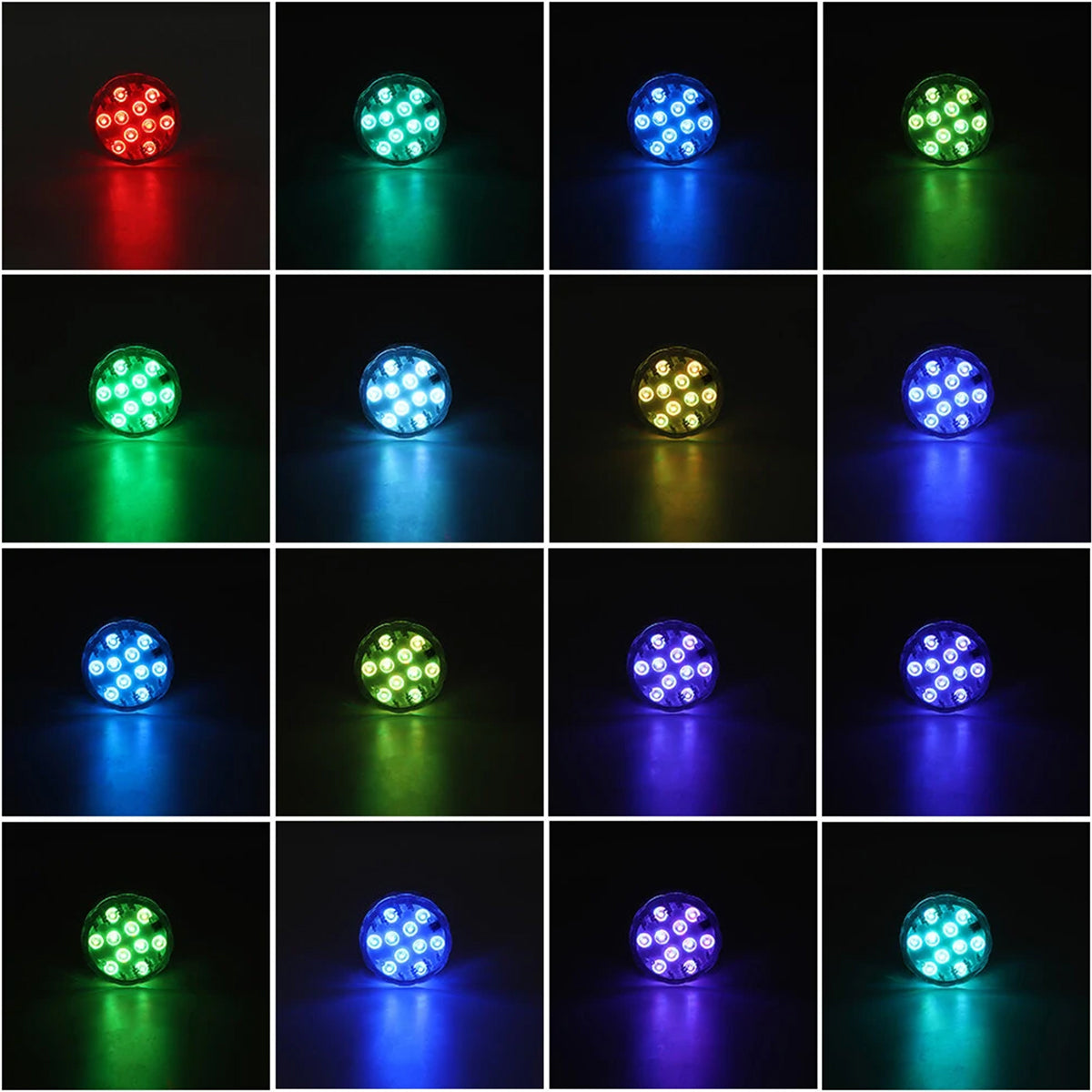 79626 Υποβρύχια Διακοσμητική Φωτιζόμενη Βάση LED 5W για Μπουκάλια - Ποτήρια - Βάζα - Ναργιλέ Μπαταρίας με Ασύρματο Χειριστήριο IR Αδιάβροχη IP68 Πολύχρωμη RGB Dimmable