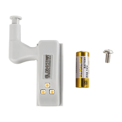 CLOSET 79641 Φωτιστικό Ντουλάπας LED για Μεντεσέ με Διακόπτη On/Off Κουμπωτό με Μπαταρία(Δεν συμπεριλαμβάνεται) - Θερμό Λευκό 2700K - Μ7 x Π4 x Υ2.5