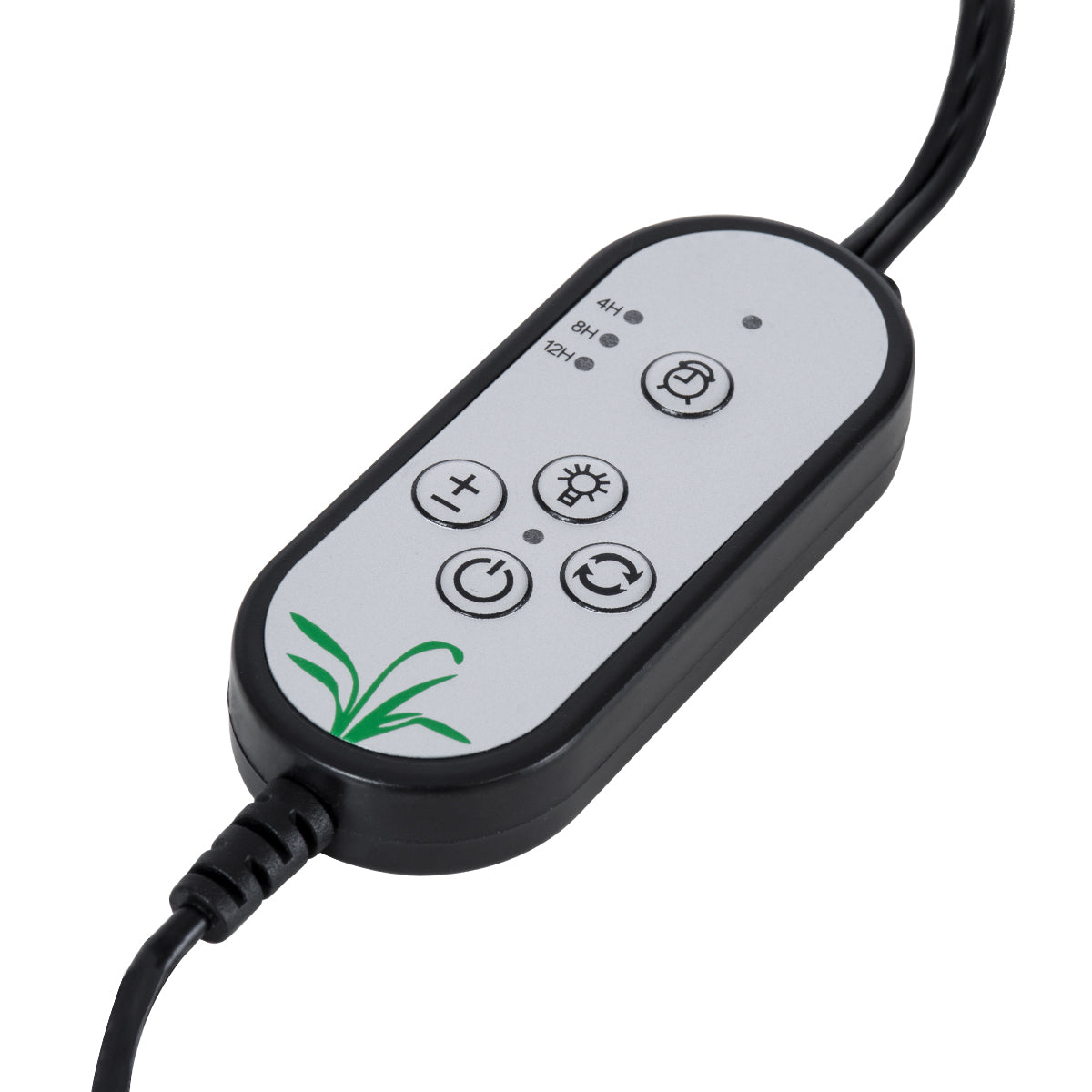 GROWME 79650 Φωτιστικό Ανάπτυξης Φυτών με Ενσωματωμένο Χειριστήριο LED 10W 300lm 120° DC 5V με USB 2.0 IP20 Πολύχρωμο Πλήρους Φάσματος Κόκκινο 660nm & Μπλε 450nm & UVIR 730nm Dimmable - Sanan SMD Chip - Μαύρο - Μ10 x Π30 x Υ36