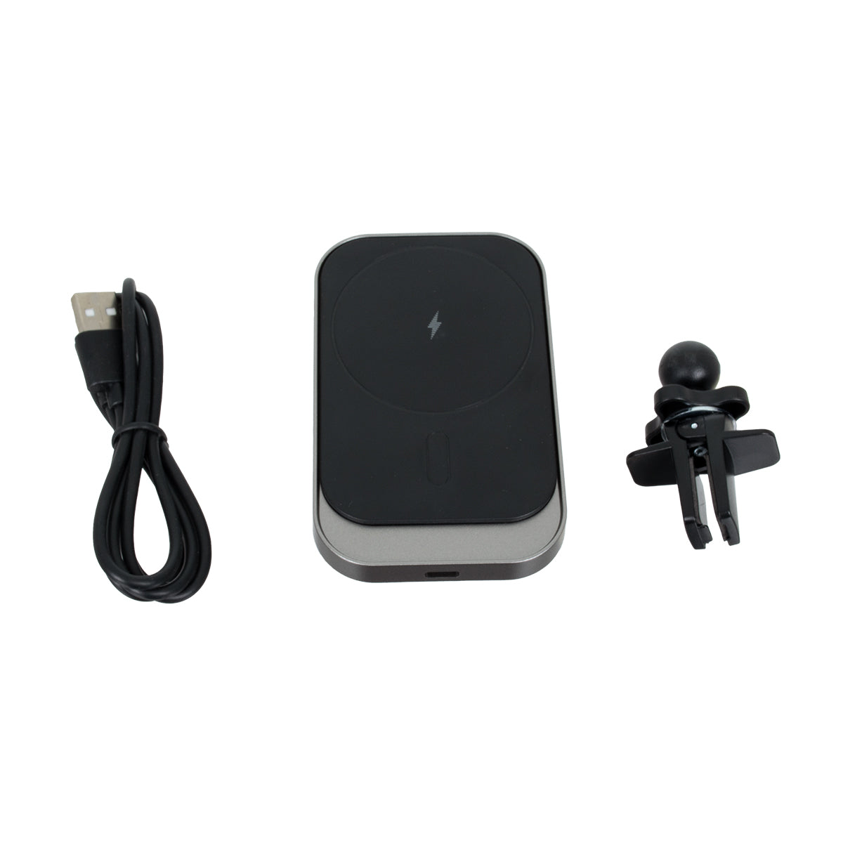 79695 Μαγνητική Βάση Κινητού Αυτοκινήτου Max 15W USB σε USB Type-C με Κλιπ στον Αεραγωγό - Ασύρματη Φόρτιση MagSafe QuickCharge 3.0