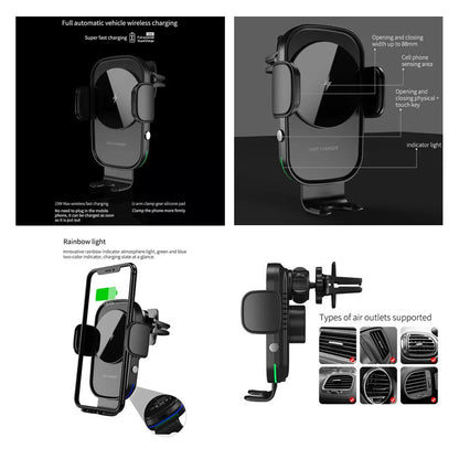 79696 Μαγνητική Βάση Κινητού Αυτοκινήτου Smart Chip Max 15W USB σε USB Type-C με Κλιπ στον Αεραγωγό - Ασύρματη Φόρτιση και Υποστήριξη προσαρμογής για Διαφορετικά Κινητά Τηλέφωνα MagSafe QuickCharge 3.0
