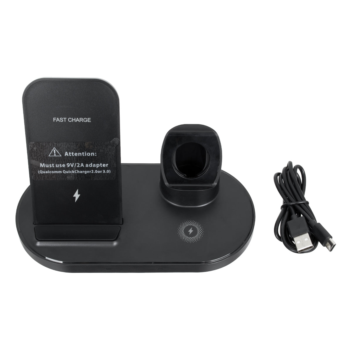 79698 Επιτραπέζια Σταθερή Βάση Ασύρματης Φόρτισης Fast Charging για Κινητά - Earphones - Smart Watches 3 Καναλιών - 1 Channel 15W Max (Phone) - 2 Channel 3W (Airpod) - 3 Channel 2W (Watch)