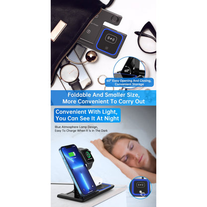 79706 Επιτραπέζια Σταθερή Βάση Ασύρματης Φόρτισης Fast Charging για Κινητά - Earphones - Smart Watches 15W Max - Λευκό