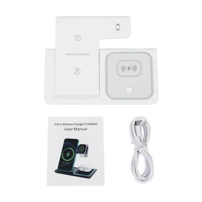 79706 Επιτραπέζια Σταθερή Βάση Ασύρματης Φόρτισης Fast Charging για Κινητά - Earphones - Smart Watches 15W Max - Λευκό