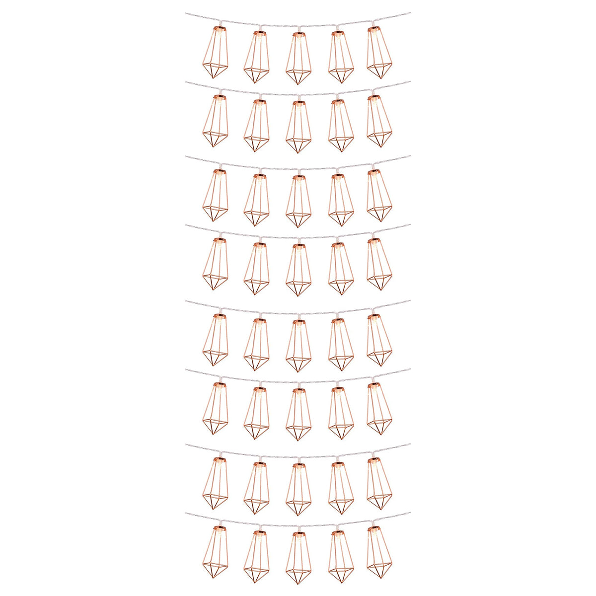 79806 Διακοσμητική Γιρλάντα Bronze Cone 5 Μέτρα με Διακόπτη On/Off - 40 LED 4W με Μπαταρίες 3xAA & Διάφανο Καλώδιο IP20 Θερμό Λευκό 2700K Μ5m