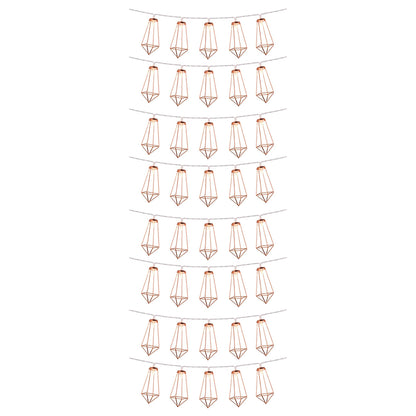 79806 Διακοσμητική Γιρλάντα Bronze Cone 5 Μέτρα με Διακόπτη On/Off - 40 LED 4W με Μπαταρίες 3xAA & Διάφανο Καλώδιο IP20 Θερμό Λευκό 2700K Μ5m