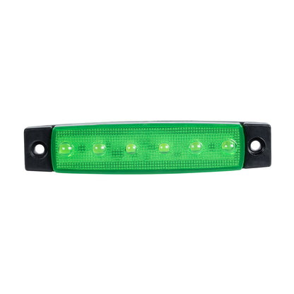 SIDEMARKER 79902 Φώτα Όγκου Οχημάτων LED 1.5W 75lm 120° DC 10-30V Αδιάβροχο IP66 Πράσινο - 6 x SMD2835 Sanan Chip - Μ9.5 x Π2 x Υ1.1