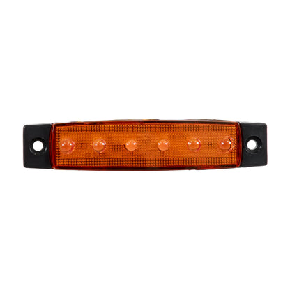 79904 Πλευρικά Φώτα Όγκου Φορτηγών LED 6xSMD2835 DC 10-30V 1.5W 100lm IP66 Πορτοκαλί - Μ9.5 x W2 x H1.1cm