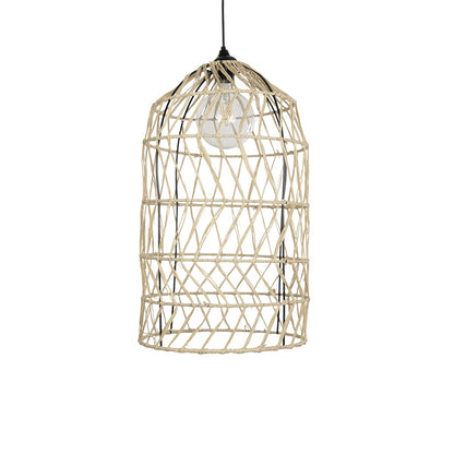 NETI 205-0025 Boho Κρεμαστό Φωτιστικό Οροφής με Ντουί 1 x E27 AC 220-240V IP20 - Μπεζ - M35 x Π35 x Υ63