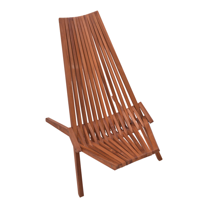 Πολυθρόνα Phoenox Πτυσσόμενη Φυσικό Teak Ξύλο 65x90x87