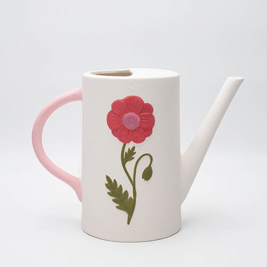 ΒΑΖΟ ΠΟΡΣΕΛΑΝΗ ΚΑΝΑΤΑ ΛΕΥΚΗ ΜΕ ΛΟΥΛΟΥΔΙΑ 27.3x12.8x20.1