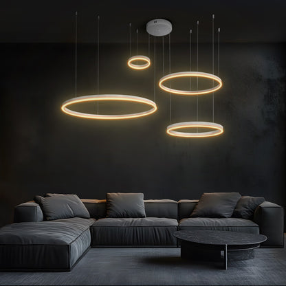 VENOM 61192 Μοντέρνο Κρεμαστό Φωτιστικό Οροφής LED 150W 17659lm 120° AC 220-240V IP20 Ρυθμιζόμενο Λευκό CCT με Χειριστήριο από 2700K έως 6000K Dimmable - Lumileds SMD Chip - Λευκό Ματ - Μ150 x Π90 x Υ60