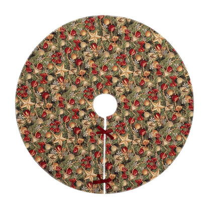 Ποδιά Δέντρου Στόφα Happy Holiday 90εκ