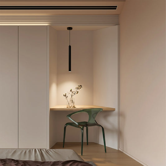 CANAL KLV-101-0071 Κρεμαστό Φωτιστικό Οροφής LED 7W 700lm 36° AC 220-240V IP20 Θερμό Λευκό 2700K - Bridgelux COB Chip & TÜV SÜD Driver - Μαύρο Ματ - Μ4 x Π4 x Υ40