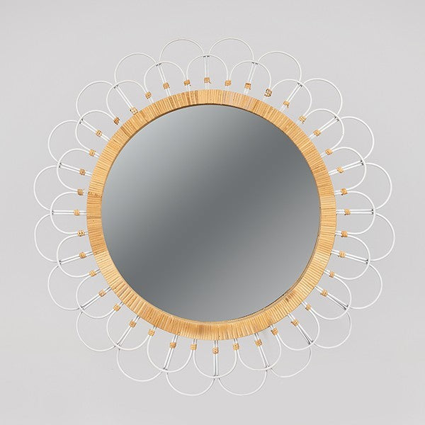 ΚΑΘΡΕΦΤΗΣ ΞΥΛΙΝΟΣ - ΜΕΤΑΛΛΙΚΟΣ NATURAL - ΛΕΥΚΟΣ 92x4x92