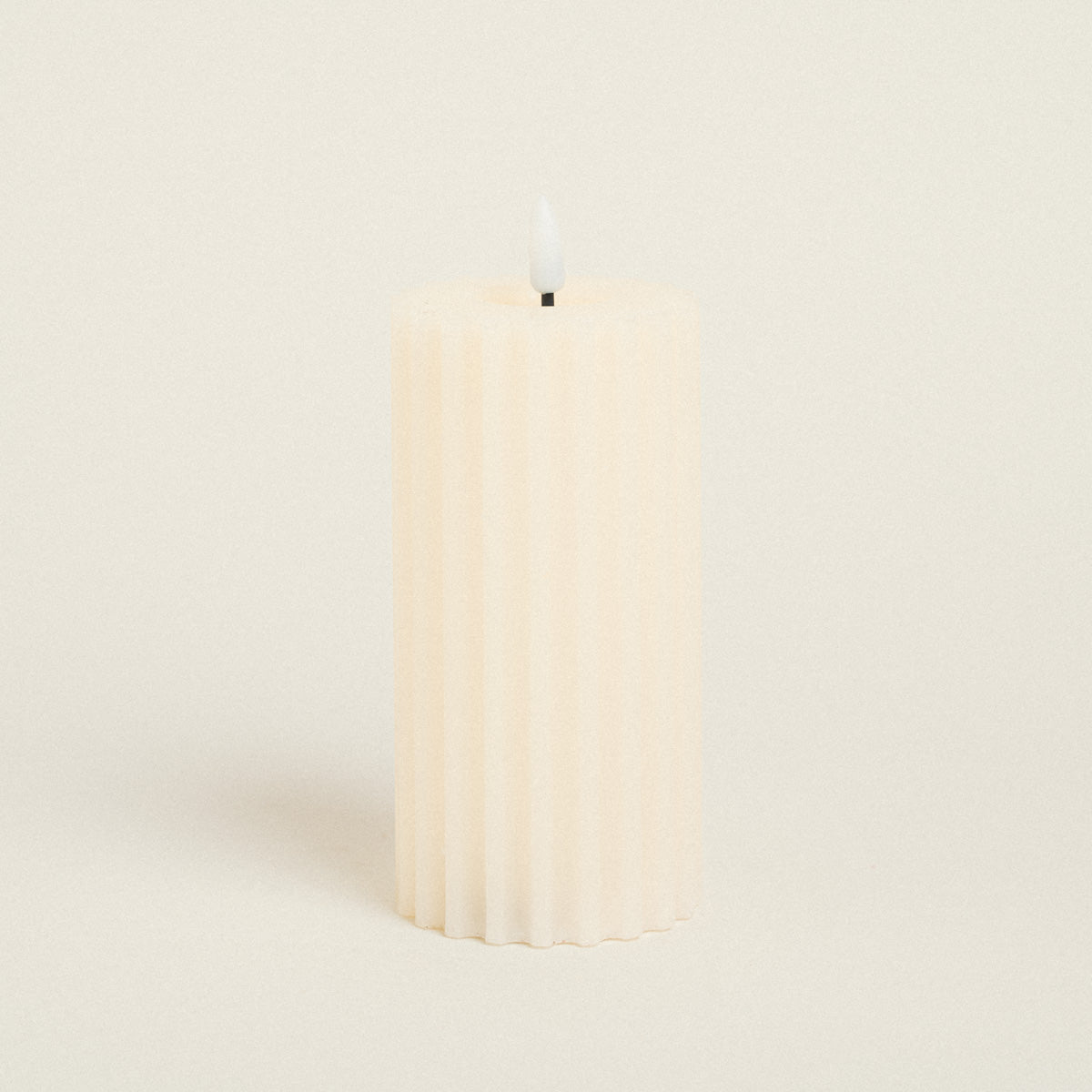 LED Κερί Εκρού 8x8x17