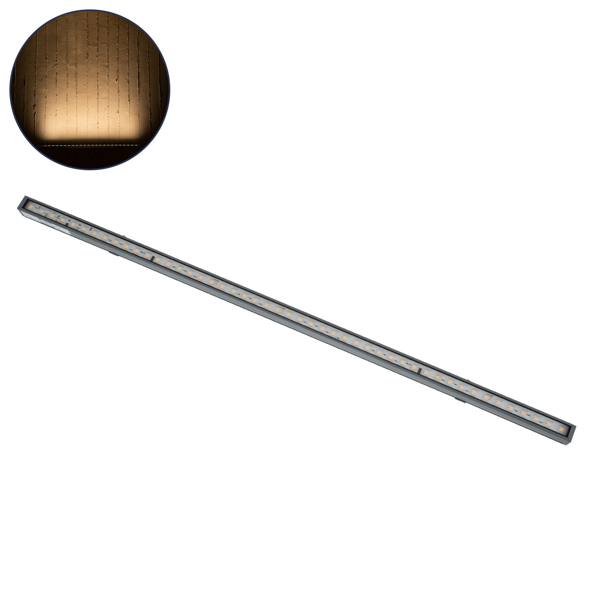 DIGI-BAR 90209 Ψηφιακή Μπάρα Φωτισμού Wall Washer Digital Pixel Facade Tuber Bar LED 12W 840lm 90° DC 24V Αδιάβροχο IP65 L100 x W3.2 x H3cm Θερμό Λευκό 2700K DMX512 - Ασημί με Διάφανο Κάλυμμα