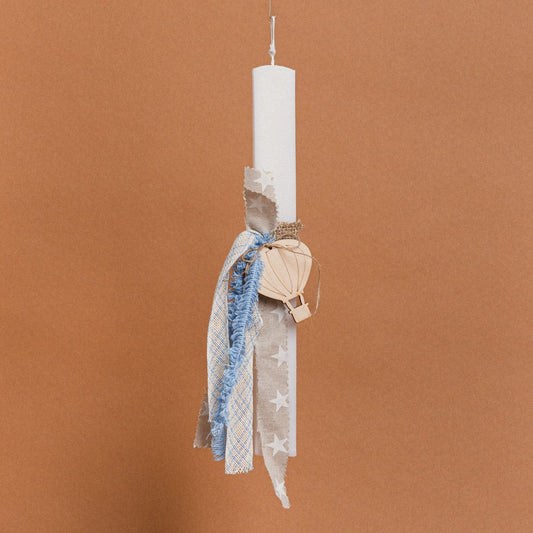 Λαμπάδα Στολισμένη Αερόστατο σε Συσκευασία Δώρου